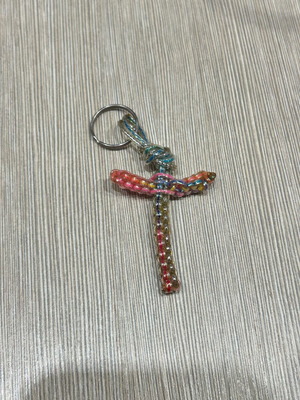 Handmade keychain multicolored 6-7 cm new