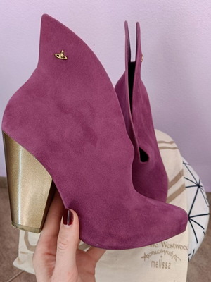 Vivienne Westwood by Melissa ankle boots new, size 38, pink