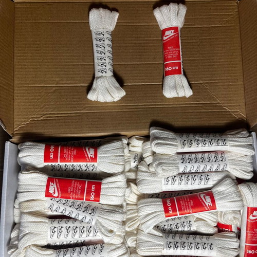 Nike Swoosh shoelaces 160cm white new