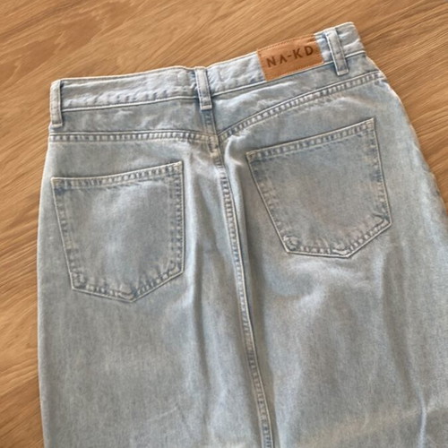 Maxi jean skirt Na-Kd size 38 like new, blue