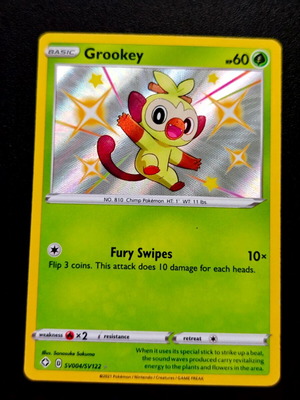 Pokemon Grookey SV4/SV122 from Shining Fates 2021 collection Near Mint