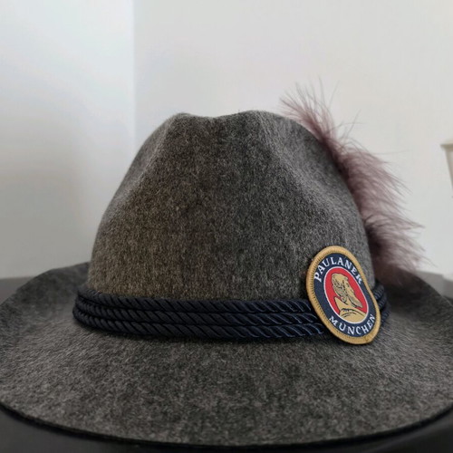 Paulaner vintage hat new, gray, size L/XL