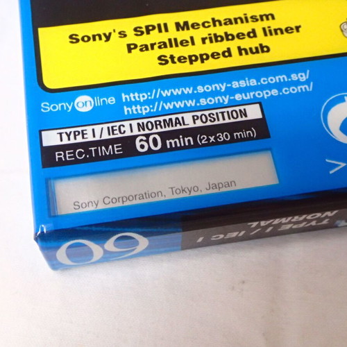 Vintage Sony C-60EFB cassette sealed and new