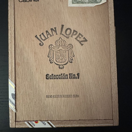 Juan Lopez Selección No.1 Cabinet wooden cigar box vintage 2009 empty
