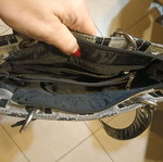 Hunter bag used, hand, gray