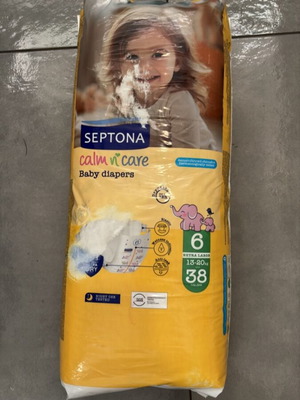 Septona Calm n Care бебешки пелени размер 6, 38 броя за 13-20 кг