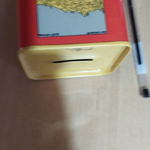 Metal souvenir money box from Prague like new, functional