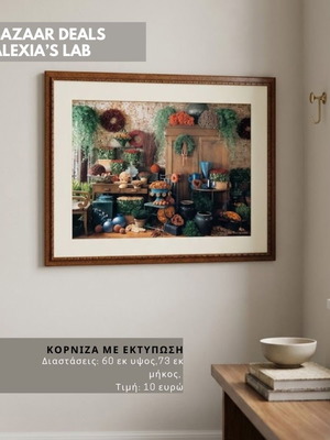 Framed print almost like new, 60x73 cm