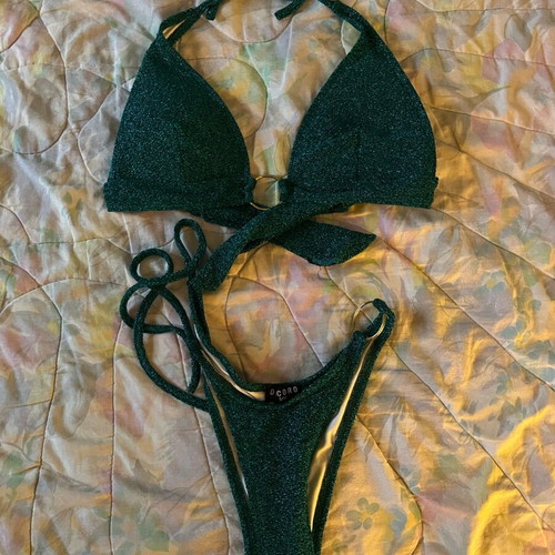 Decoro swimsuit bikini petrol metallic new size S/M