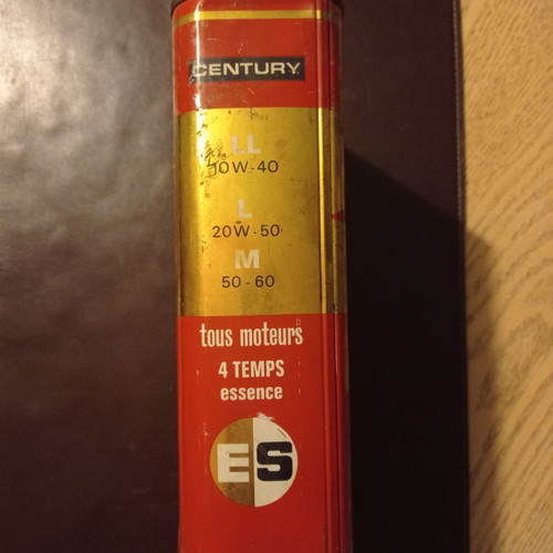 Vintage metal Motul large tin boxes used