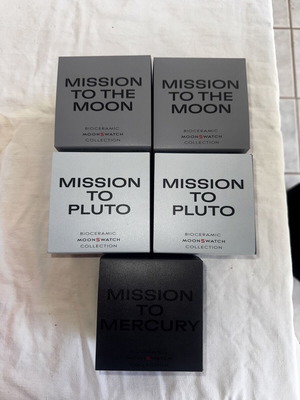 Omega x Swatch Mercury Pluto Moon watches new with boxes and receipts