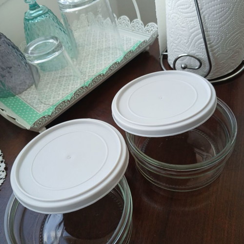 Glass storage jars new, set of 2, 350 ml