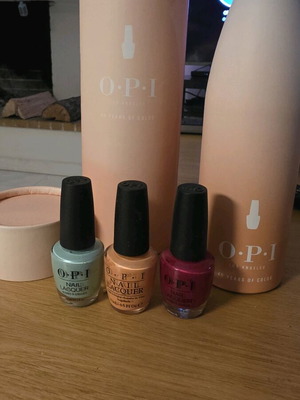 OPI nail polish set used with limited edition 40 Years of Color bottle