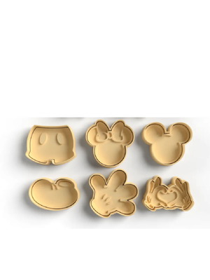 Σετ 6 λευκές κουπ πατ Minnie και Mickey