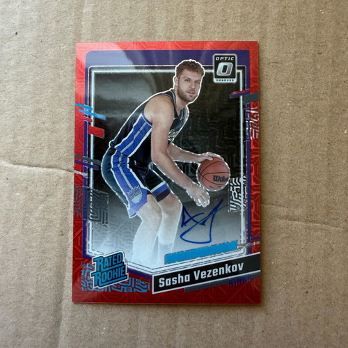 Panini Donruss Optic Rookie Sasha Vezenkov Red Mojo κάρτα με αυτόγραφο σαν καινούργιο Ολυμπιακός