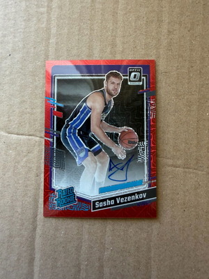 Panini Donruss Optic Rookie Sasha Vezenkov Red Mojo κάρτα με αυτόγραφο σαν καινούργιο Ολυμπιακός