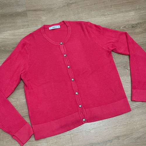 Zara pink cardigan with stone buttons like new