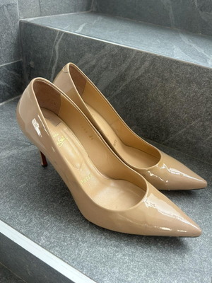 Christian Louboutins beige heels, authentic, size 41