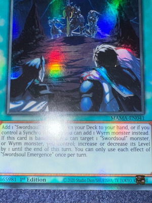 Yu-Gi-Oh Misprint Swordsoul Emergence new