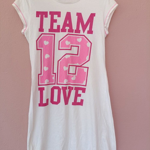 F&F Youth Dress like new, white and pink, cotton elastic