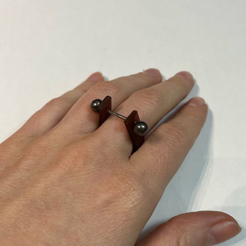 Elastic ring like new, brown and purple