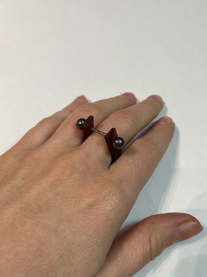 Elastic ring like new, brown and purple