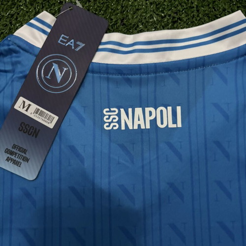 Napoli 25/26 jersey, blue with white details, size M, official replica