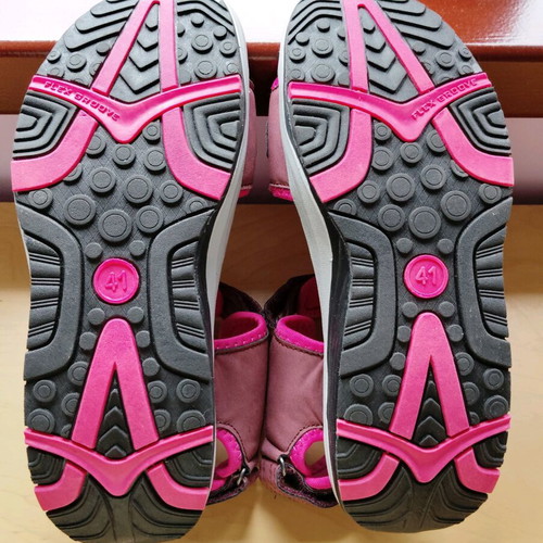 Walkx women women's sandals new, size 41, burgundy and cyclamen