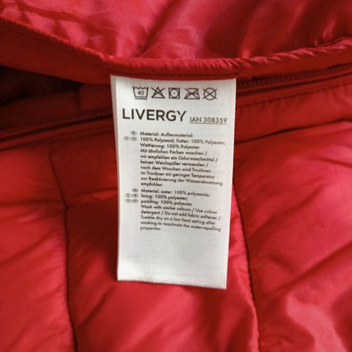 Men's sleeveless jacket like new, size XL, red