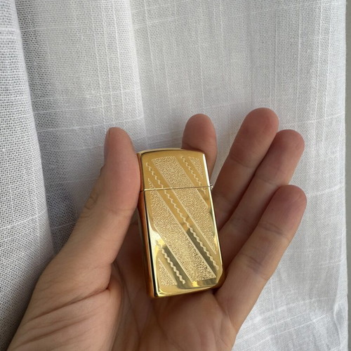 Zippo Slim Venetian Brass lighter vintage, like new