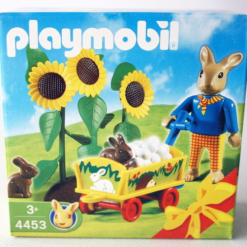 Playmobil 4453 Easter Bunny With Sunflower And Wagon New Sealed