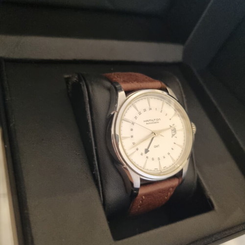 Hamilton Jazzmaster GMT Automatic watch like new, beige
