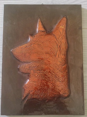 Chalcography dog used, dimensions 30x22 cm