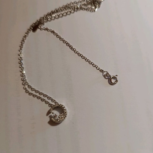 Silver s 925 pendant new with crystals and 42 cm chain