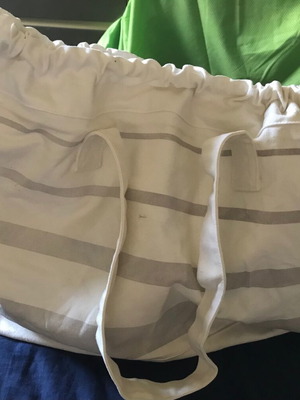 Vintage Dior SVELTE drawstring beach bag used, canvas