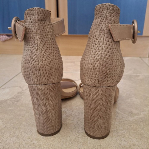 Exe sandals with thick heel, size 37, beige, used