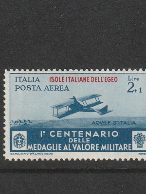 Italian Occupation Dodecanese 1934 Military Medals Airmail Edition new
