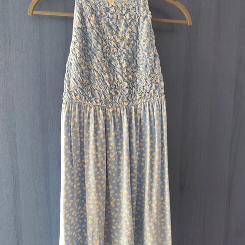 Zara dress used, size 140 cm, white and turquoise
