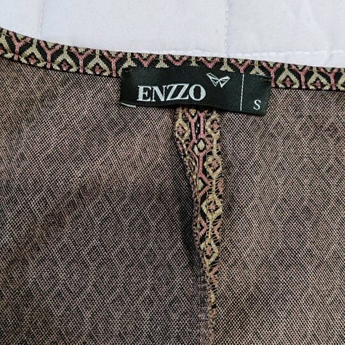 Enzzo skirt and crop top set like new, beige and pink, Small