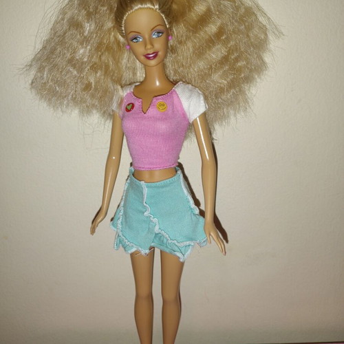 Barbie Blast Button doll used with original top and Fashion Fever skirt