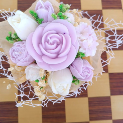 Handmade wax flower bouquet new, aromatic candles