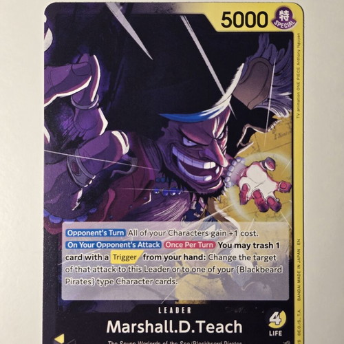 Marshall D. Teach One Piece Card Game OP16-080 Leader like new