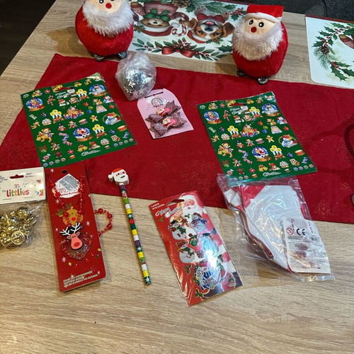 Christmas assorted items new with Santa Claus costume set