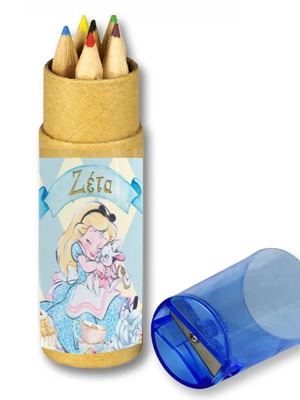 Alice in Wonderland Colored Pencils 10pcs new, personalized