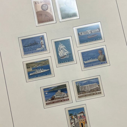 Greek stamps used, 1861-2000, in two Pharos albums