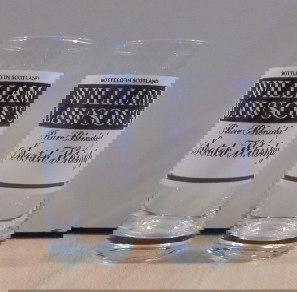 William Lawson's scotch whisky 2 παλιά διαφημιστικά ποτήρια
