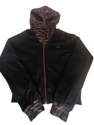 Adidas Respect Me hoodie used, black and gold, size S