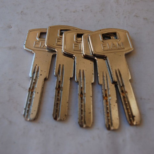Fiam lock cylinder used with 5 keys, 7.5 cm length