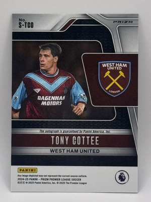 Tony Cottee 2024-25 Panini Prizm Premier League Signatures Choice Auto card like new