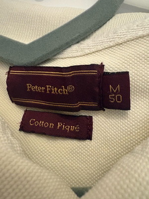 Peter Fitch men's polo shirt beige size M like new